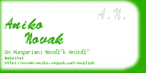 aniko novak business card